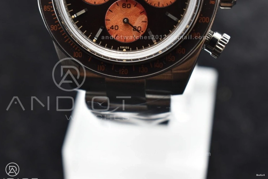 Daytona SS Dial Orange on SS A7750 Best Bracelet Edition Black ADGF 0306